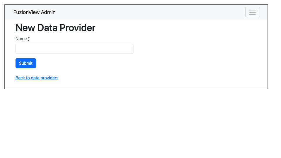New Data Provider