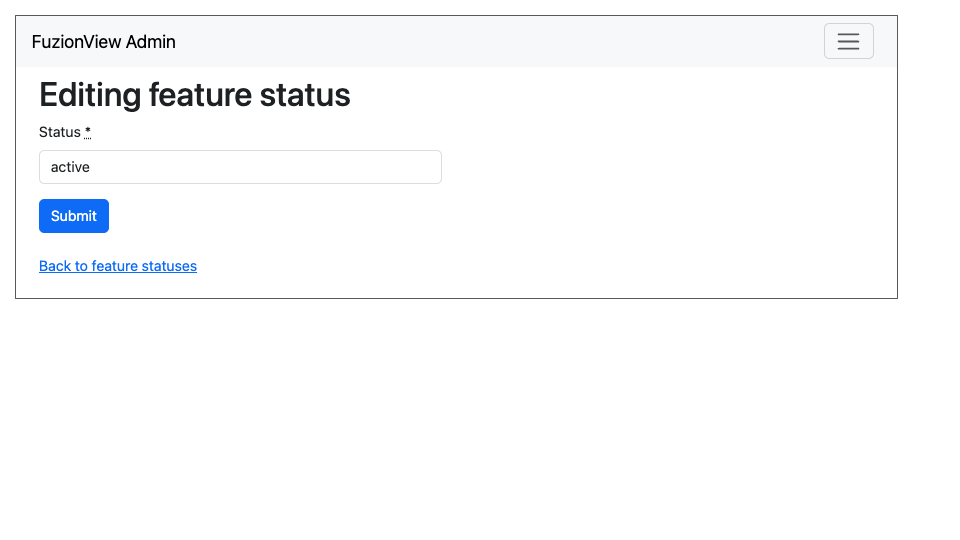 Edit Feature Status